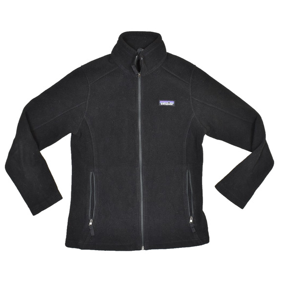 Patagonia Synchilla Fleece Full Zip Jacket Black Women's Size XS Pocket Zip - Picture 1 of 8